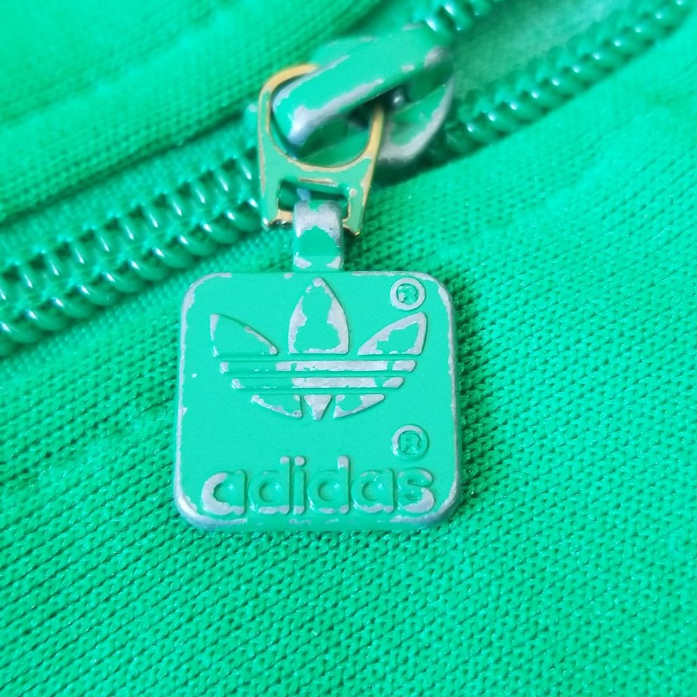 Kids Adidas Track Jacket Size Large Green - Picture 6 of 8